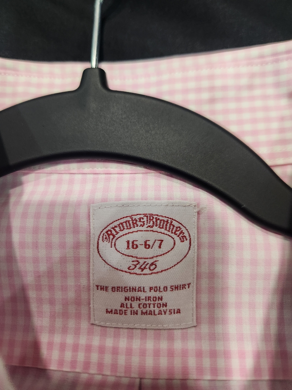 Brooks Brothers Men’s Pink Gingham Dress Shirt